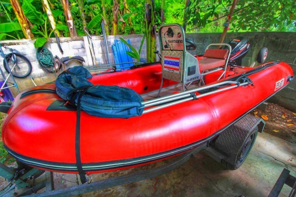 ขายเรือยางท้องไฟเบอร์แต่งเต็มพร้อมใช้