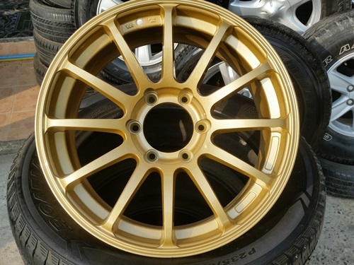 ขายล้อRS ขอบ18 6รู หน้า8หลัง9 ET20พร้อมยาง  4 ล้อ