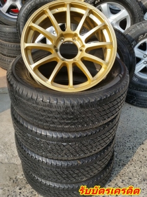 ขายล้อRS ขอบ18 6รู หน้า8หลัง9 ET20พร้อมยาง  4 ล้อ