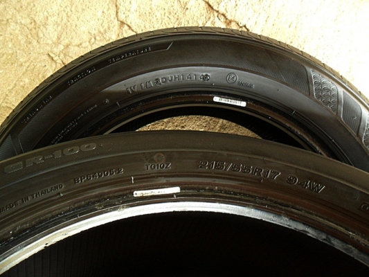 ยาง17 บริดสโตน 215-55-R17ลงพื้นปลายปี14 (4เส้น4,600) ยาง17 บริดสโตน 215-55-R17ลงพื้นปลายปี14 (4เส้น4,600)