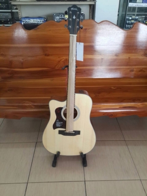 4,400.-กีต้าร์โปร่งเว้าไฟฟ้า มือซ้าย Mantic 41 นิ้ว รุ่น AG-370CLE สีไม้ด้าน EQ อย่างดี ของใหม่