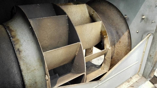 โบวเวอร์ขนาดใหญ่ NICOTRA มอเตอร์ Mitsubishi 30 HP. 380V. ใบพัด 28" แบบ 2 ชั้น สภาพสวยหมุนนิ่มพร้อมใช้.