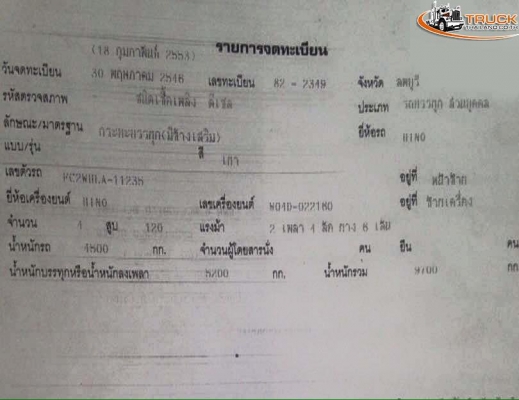ขาย HINO 6 ล้อ กระบะบรรทุก/รุ่นFC/120 แรงม้า/กระบะยาว 5.5 เมตร/ปี 46