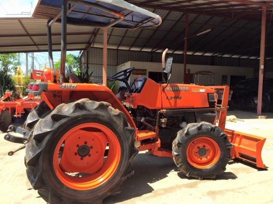 ขายรถไถKubota L3408 (4WD) พร้อมใบมีดหน้าและโรตารีช้าง รถสวยเดิม พร้อมใช้งาน ขายรถไถKubota L3408 (4WD) พร้อมใบมีดหน้าและโรตารีช้าง รถสวยเดิม พร้อมใช้งาน