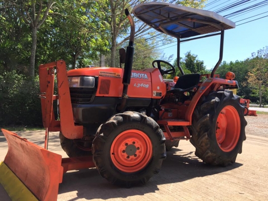 ขายรถไถKubota L3408 (4WD) พร้อมใบมีดหน้าและโรตารีช้าง รถสวยเดิม พร้อมใช้งาน