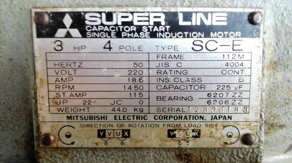 *** Sold *** MITSUBISHI ป้ายดำ ขนาด 3 HP. 220V. 2 สายไฟบ้าน ตัว Japan หายากยอดนิยมพร้อมใช้!!