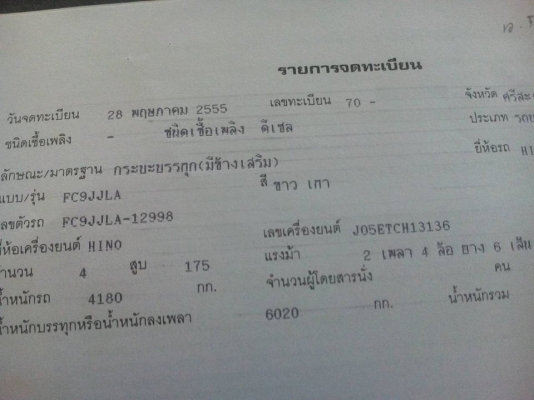 6ล้อดั้มดิน HINO MEGA SERIES-500 FC9J-175 แรง ห้างแท้ ปี55 เครื่อง/เกียร์/ช่วงล่าง เดิมๆ หัวบาง ดั้มเหล็ก4.0ม. ยาง8.25/16 ทิฟฟี่/พาวเวอร์/แอร์ ครบ สวย พร้อมใช้ เล่มครบ **ขาย HINO MEGA ซีรี่ย์ 500 FC9J-175แรง 6ล้อดั้มดิน5คิว รถห้างแท้ 6ล้อดั้มดิน HINO MEGA SERIES-500 FC9J-175 แรง ห้างแท้ ปี55 เครื่อง/เกียร์/ช่วงล่าง เดิมๆ หัวบาง ดั้มเหล็ก4.0ม. ยาง8.25/16 ทิฟฟี่/พาวเวอร์/แอร์ ครบ สวย พร้อมใช้ เล่มครบ **ขาย HINO MEGA ซีรี่ย์ 500 FC9J-175แรง 6ล้อดั้มดิน5คิว รถห้างแท้