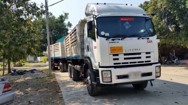 ขายรถพ่วง Isuzu เครื่อง 360 แรง ปี 54 กระบะดัมพ์สามมิตร ลูก 3 เพลา ยางเต็ม