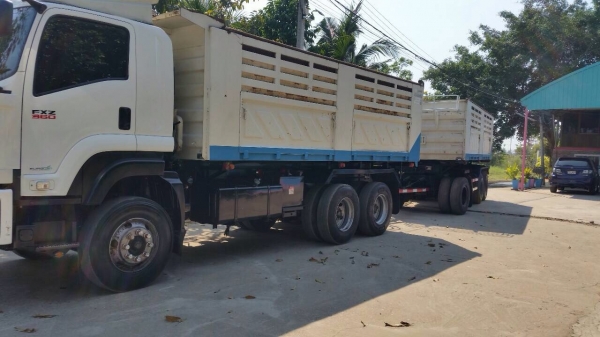 ขายรถพ่วง Isuzu เครื่อง 360 แรง ปี 54 กระบะดัมพ์สามมิตร ลูก 3 เพลา ยางเต็ม