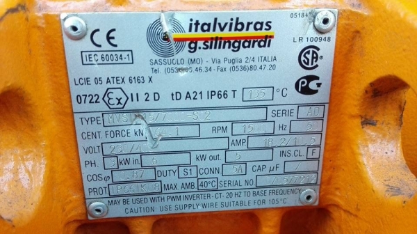 Sell>> มอเตอร์สั่น-เขย่า ITALVIBRAS Made in ITALY ตัวใหญ่ขนาด 7 HP. 380V. สภาพใหม่ 98\% ใช้งานมาน้อยสดมากๆมาเทสก่อนได้!!