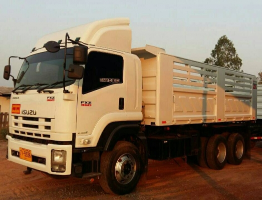 ขายด่วน,,รถสิบล้อดั้ม,พ่วง แม่ลูก 3 คานแท้ๆ,,สวยๆๆ,, isuzu360 fxz ปี 2557  กระบะสามมิตร