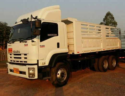 ขายด่วน,,รถสิบล้อดั้ม,พ่วง แม่ลูก 3 คานแท้ๆ,,สวยๆๆ,, isuzu360 fxz ปี 2557  กระบะสามมิตร