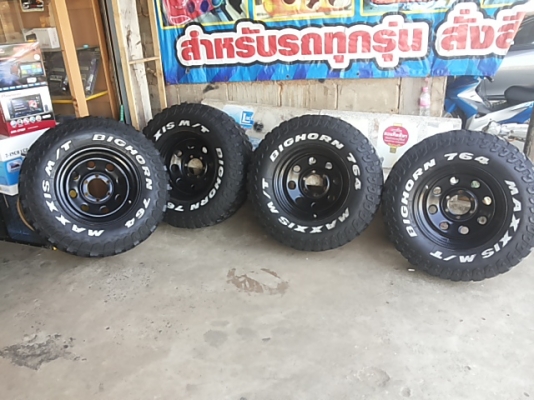 ล้อ rock แท้16"&times;8"off-30 พร้อมยาง mud 265/75/16 ดอกเหลือๆ