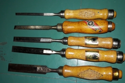 ขายสิ่วเยอรมันชุด5ตัวเก่าเก็บ 1/4,3/8,1/2,5/8,3/4 Made in Germany.