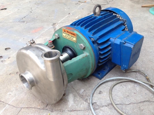 ขายปั้มน้ำหอยโข่งหัวปั้มสแตนเลส ใช้ในอุตสาหกรรมอาหาร ขนาด 5HP. 380V สภาพสวย พร้อมใช้งาน