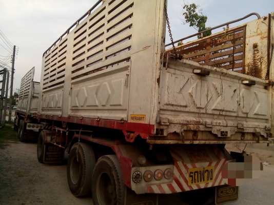 ขายดาวน์..22ล้อแม่ลูกดั้ม..360แรงMP1FXZ777DT001361... ต้นปี2557 ไมล์108681 โล กระบะดั้มคอกสูง บรรทุกขี้ยางแห้ง..