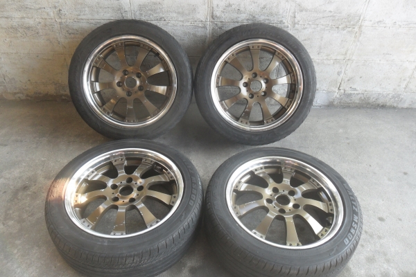 ล้อแม็ก17นิ้ว5รู114 พร้อมยาง สวยๆ 4 ล้อ ราคา 7500 บาท
