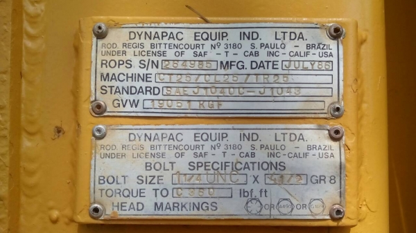 รถบดล้อหนาม 4 ล้อ DYNAPAC CT-25 เอกสารเล่มทะเบียน 2 เพลา เลี้ยวเอวอ่อน ราคา 1550000