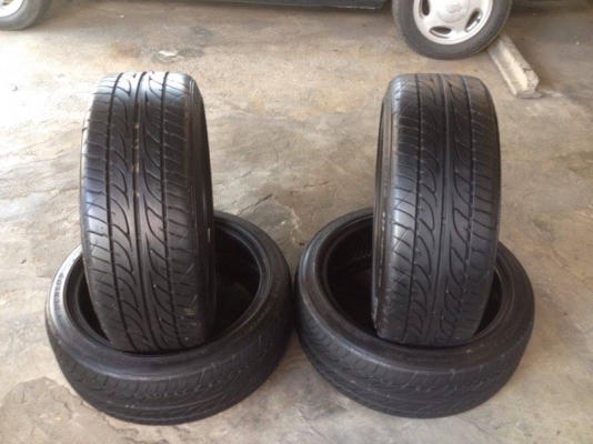 ขายยาง dunlop LM703 205 45 17 ปี13 ดอกยางหนา90\%อีกคู่75\%สภาพสวย ไม่บวมมี ปะยัดไหม1เส้น ไม่มีแตกลายงา 1ชุด4เส้น ราคา3200บาท รับประกันยางทุกเส้นยินดีคืนเงิน โทร0924462525โส กทม