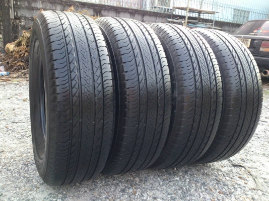 ขายยาง 245/70R16 บริดสโตน อีโคเปีย ยางสัปดาห์ที่14 ปี15 ดอกยางหนาเต็มสดนิ่มลึกไม่ร้าวไม่แตกลายไม่มีปะสวยๆ จำนวน 1 ชุด
