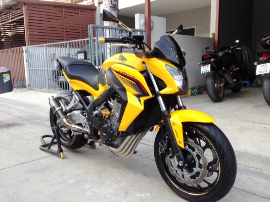 ((ดาวน์ 39000 )) ขาย CB650f ปี2014 สีเหลือง ท่อสูตร ราคา239000บาท(รับเทริ์น)