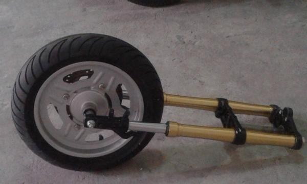 ชุดโช๊คหน้า หัวกลับ ล้อพร้อมแผงคอ