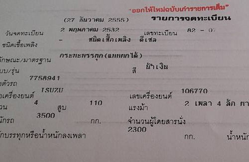 6ล้อดั้มดิน5คิว ISUZU KS-110 แรง ฝาขาว เครื่อง/เกียร์ เดิม แรงดี ปั้มอ่อน ช่วงล่างใหญ่ Fหน้า-หลัง พ.พาวเวอร์ หัวNPRลงเล่ม ดั้มเหล็ก3.70ม.ยิงหน้า ยาง8.25/16 เล่มทะเบียน ภาษีเต็ม ตามสภาพ **ขาย ISUZU KS-110 แรง ฝาขาว 6ล้อดั้มดิน5คิว ช่ว