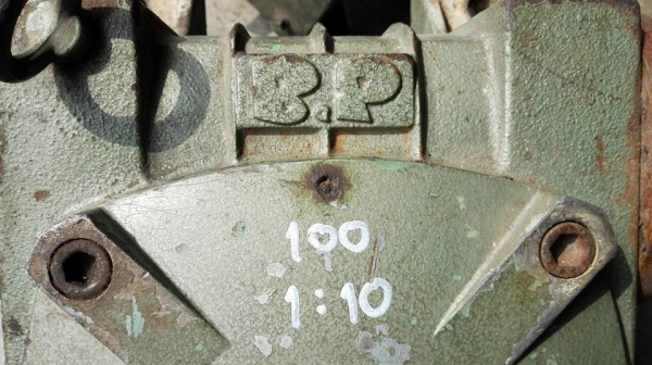 วอร์มเกียร์ทดแนวคว่ำ Bellpony Made in JAPAN เบอร์ 100 ทด 1:10 สภาพสวยพร้อมใช้งาน