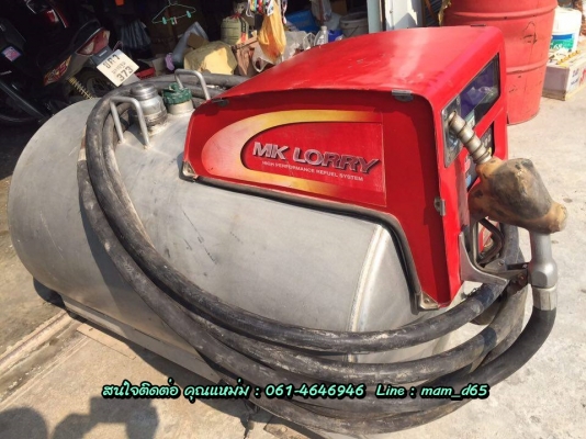 ขายถังน้ำมัน พร้อมหัวจ่าย ยี่ห้อ MK LORRY รุ่น MP-50C มาตรวัดจำนวนลิตร เป็นรุ่น ตัวเลขดิจิตอล ขนาดความจุถัง 500 ลิตร