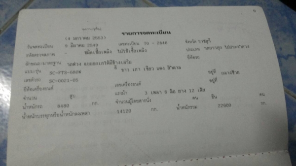 ขออนุญาติขาย ลูกพ่วงสามเพลาแท้อู่ชุ่นชัย มิเนียมปี 49 ถเบียนขาดปี4ปีราคา 380000 สนใจติดต่อ  ช่างดำ  0853224877-0988930465