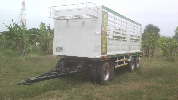 ขายด่วนหางพ่วงไมดั้ม3เพลาแท้ยาว7.40เมตรหางสวยยางดี