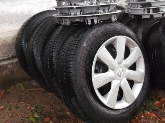 ล้อ14 กะทะ 4รู100 + ยาง Bridgestone B250 175/70/14 ปี12