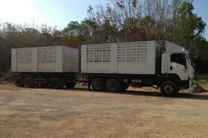 10ล้อดั้มISUZU DECA FXZ360 ปี52 ดั้มสามมิตรแม่ลูกๆ3คาน