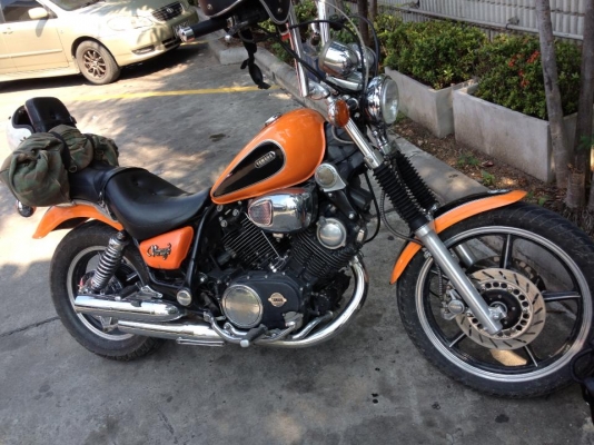 ขายโครงรถ virago750+เครื่อง ภายนอกเเต่ง 1100  เพลา ของเดิมครบแท้