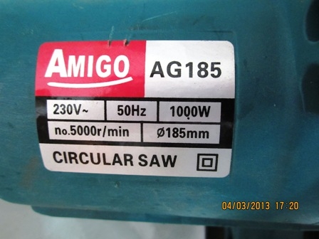 เลื่อยวงเดือนAMIGO รุ่นAG185 สภาพใหมา ราคาถูก เลื่อยวงเดือนAMIGO รุ่นAG185 สภาพใหมา ราคาถูก