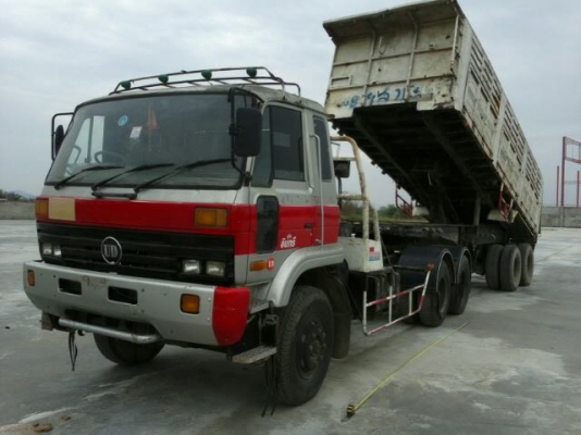 หัวลาก10ล้อช่วงรถดั้ม+หางเซมิคดั้ม UD290แรงCWM430Mและหางดั้มพนัส