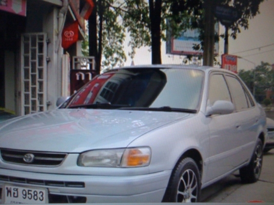 ปี  1997 โตโยต้า โคโรล่า 111 1.6 SEG ดาว์น 5,000 บาท ก.ออโต้ สีบร์อนเงิน ระบบไฟฟ้าทั้งคัน AIRBAG ABS  เบาะกำมหยี่เดิม ล้อแม็ก เครื่องช่วงล่างสมบูรณ์มาก ตัวถังดีไม่มีชนหนัก บางทั้งคัน ยางใหม่ใช้ได้อีกนาน