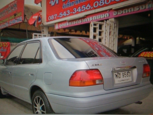ปี  1997 โตโยต้า โคโรล่า 111 1.6 SEG ดาว์น 5,000 บาท ก.ออโต้ สีบร์อนเงิน ระบบไฟฟ้าทั้งคัน AIRBAG ABS  เบาะกำมหยี่เดิม ล้อแม็ก เครื่องช่วงล่างสมบูรณ์มาก ตัวถังดีไม่มีชนหนัก บางทั้งคัน ยางใหม่ใช้ได้อีกนาน
