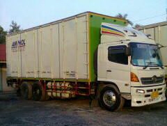 ขายรถบรรทุก10ล้อ1เพลาตู้แห้ง10บานปี51ติดNGV 8 ถัง HINO MEGA FL 212 ยาว7.50เมตร