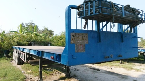 ++ ขายด่วน หางพื้นเรียบ 3 เพลา (มีระบบยกล้อ) ยี่ห้อวีไฮเทค ++ ติดต่อผู้ขายโดยตรงคุณตั้ม 081-9512529