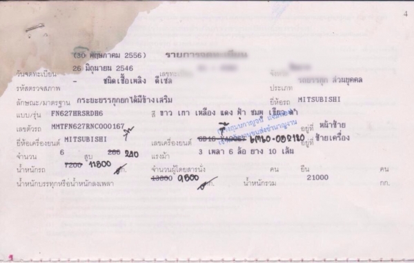 ขายรถบรรทุกสิบล้อดัมพ์ Mitsubishi M6 FN627 เครื่อง 240 แรง 2 เพลา กระบะดัมพ์มิเนียม ทะเบียนพร้อม