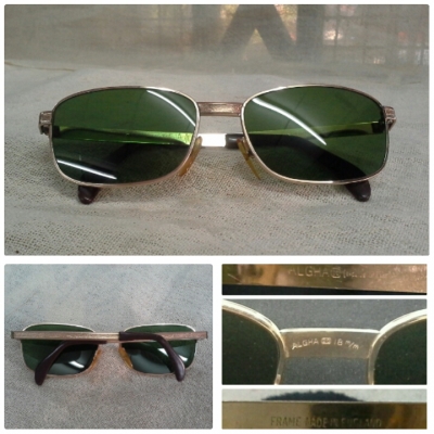 แว่นตาโกลด์ฟิลด์ที่ยิ่งใหญ่ที่สุด  ALGHA 20 EXCL. JOINTS made in England  รุ่นหายาก!