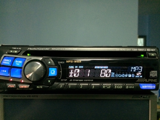 Alpine CDA-9807J MP3-RW CD-RW ปรีเอ้า1ชุด คุมกล่องCD มือ2 ญี่ปุ่น