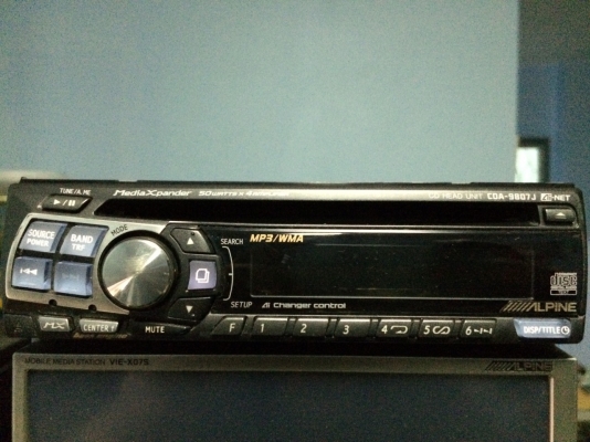 Alpine CDA-9807J MP3-RW CD-RW ปรีเอ้า1ชุด คุมกล่องCD มือ2 ญี่ปุ่น