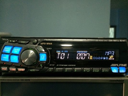 Alpine CDA-9811J MP3 CD หน้าจอไฟฟ้า ปรับได้3ระดับ ปรีเอ้า1ชุด ปรีHDD1ชุด ลูกเล่นเพียบ มือ2 ญี่ปุ่น
