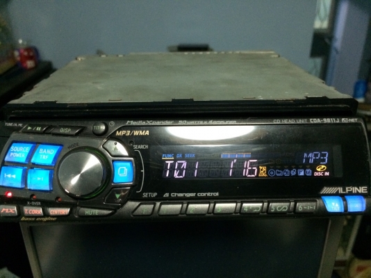 Alpine CDA-9811J MP3 CD หน้าจอไฟฟ้า ปรับได้3ระดับ ปรีเอ้า1ชุด ปรีHDD1ชุด ลูกเล่นเพียบ มือ2 ญี่ปุ่น