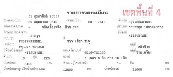 ขายหลง 527M รถ 10 ล้อ หัวลาก FUSO 527M ติด CNG