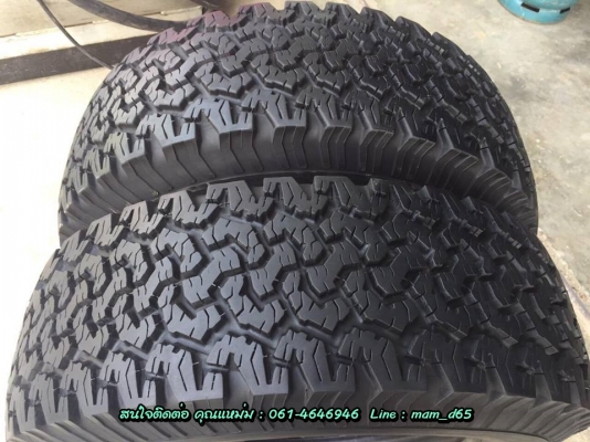 ขายยาง BF ขนาด 265-75 R16 ปลายปี 11 สภาพสวย 90\% ดอกเหลือ 1.1 ซ.ม ไม่มีปะ ไม่บวม ดอกเสมอทั้ง 4 เส้น