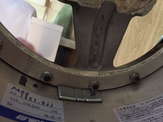 ล้อ Work Equip01 แท้ มือสอง  15x6.5/7 4x114.3 ยางปี 2015 185/45/15