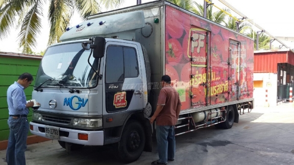 รถ 6 ล้อ ตู้แห้ง ยี่ห้อ HINO รุ่น FC3JLKA ตู้ ยาว 6.50 เมตร สภาพยางสวยเต็ม